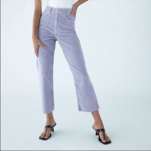 Zara purple corduroy pants never worn new with tags !